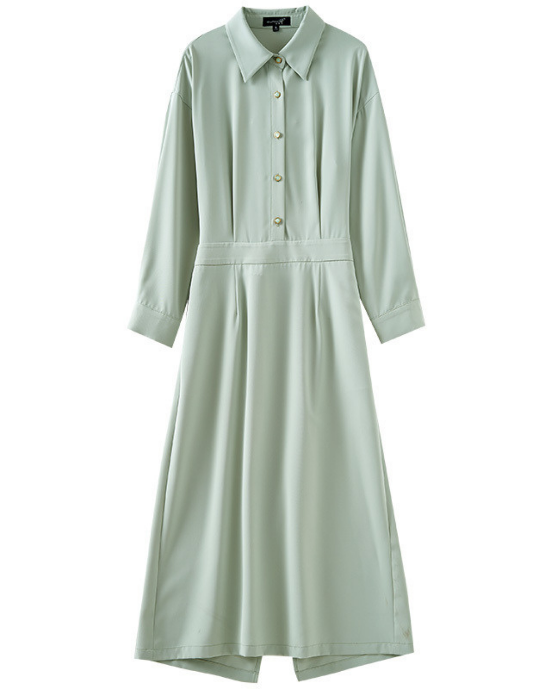 フェイクツーピース切り替えシャツワンピース 2432