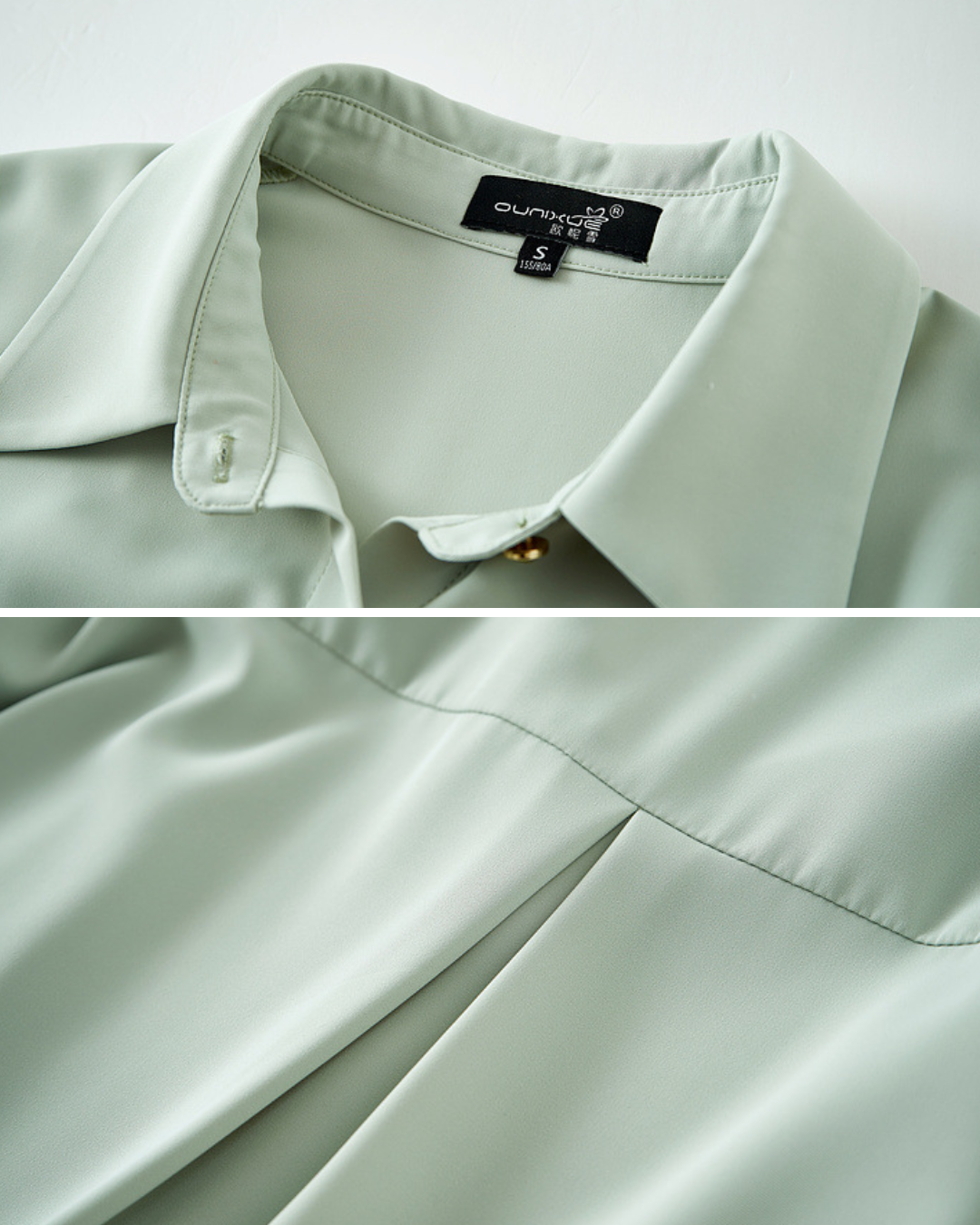 フェイクツーピース切り替えシャツワンピース 2432