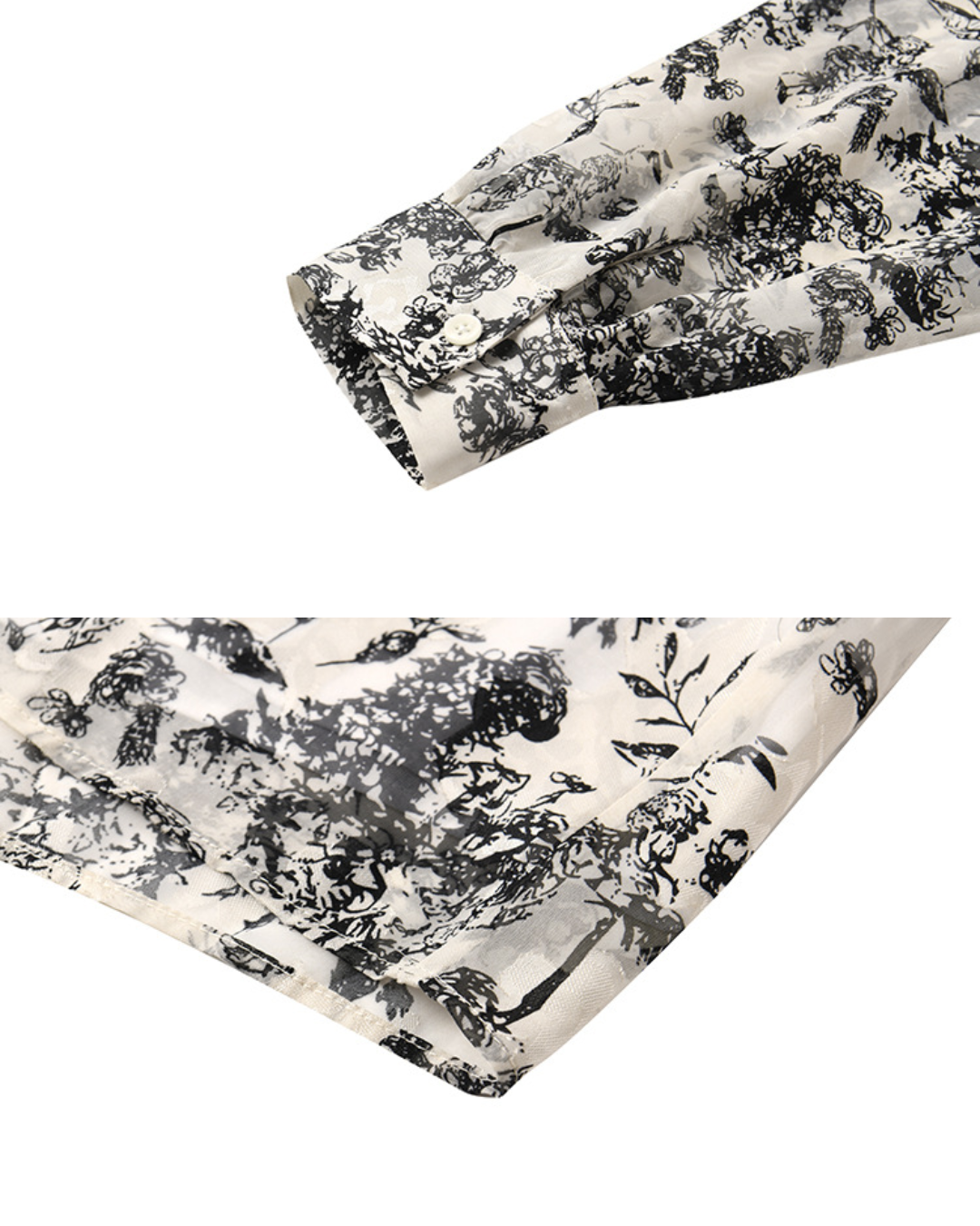 Vネックリボンタイフラワーブラウス 2377