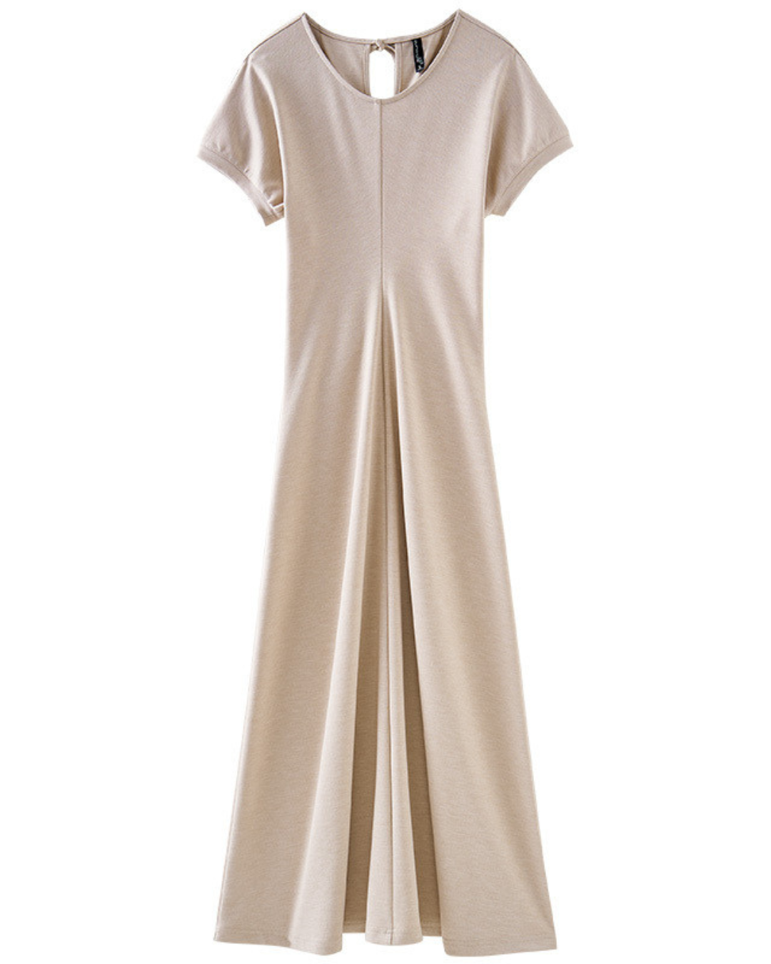 ラウンドネックバックリボンロングワンピース 2423