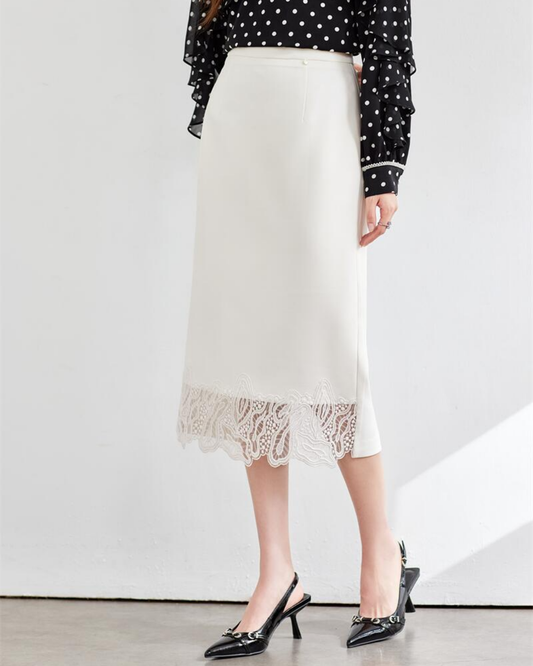 ハイウエストレースミディスカート 2461